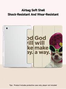 1 szt. Płaskie etui ochronne na tablet z zabawnym wyrazem twarzy psa i hasłem, kompatybilne z iPadem 10,2 cala 2021/2020 iPad 10./9./8. generacji, iPadem (A16) 11 cali 11. generacji 2025, Galaxy Tab A8 10,5 cala 2022, etui na tablet z miejscem na ołówek, automatyczne uśpienie/wybudzanie, prezent świąteczny - Wielokolorowe - Zobacz 4