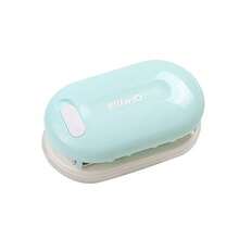 Mini 3-Hole Paper Punch - Handheld Loose Leaf Punch With 5.5mm Opening, 5 Sheet Capacity - Ideal For Notebooks, Scrapbooks, Diaries, Calendars, DIY Projects, And Office & School Supplies - Mint Green - View 8