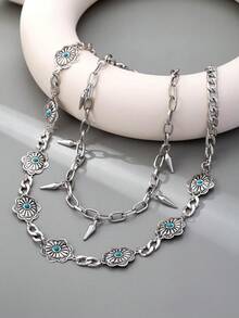 سلسلة خصر حلقات نسائية عصرية للحفلات، بدون علبة هدية - متعدد الألوان - مشاهدة 2