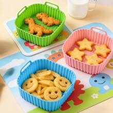 Silicone Air Fryer Mat, Reusable Silicone Baking Mat For Air Fryer, Oven, Grill, Kitchen Tool - Multicolor (small Rectangle) - View 7