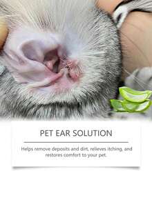 Pet Ear Care Solution, Gentle Daily Cleaning For Cat & Dog Ear Odor