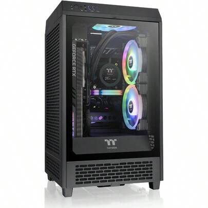 The Tower 200 Tempered Glass Mini Tower Black Edition