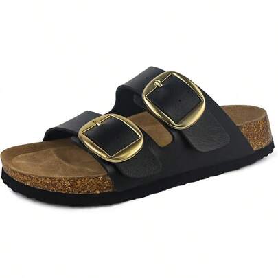 Sweechee Women's Cork Footbed Orthopedic Sandals With Arch Support Comfortable Slides Shoes For Women