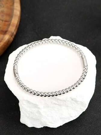 1 peça/2 peças Pulseira de Aço Inoxidável para Mulheres, Joias Não Desbotantes, Sensação de Luxo Leve, Bestseller Popular de Comércio Transfronteiriço, Acessórios de Aço Titânio