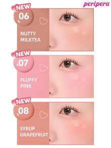 Peripera K-Beauty SYRUPY TOK CHEEK 液體腮紅，奶油般腮紅質地，打造自然發光妝感，觸感滑順，自然妝容 - #06 Nutty Milktea - 查看 8