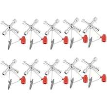 Intersectar Llave Llave para Caja de Armario Eléctrico, Universal 4 en 1 Clave Multifuncional, Herramienta de Aleación de Zinc Portátil con Destornillador, Triángulo, Cuadrado, Círculo para Medidor(default) - Multicolor - Ver 1