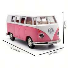 Makeda 1:36 Scale  T1 Bus Zinc Alloy Die-Cast Alloy Model Car, Creative Model Toy Decoration, Suitable For Teenagers And Adults Collection, Can Be Used As Room Decor Gift