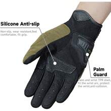 High Motorcycle Gloves Men - Gel Sliders Joints Design, High - Speed Sports Gear MTB/ATV/BMX/Motocross/Racing/Dirt Bike Gear - XX-large + Green - View 9