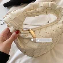 Women's Handbag - Modern White Handwoven Bag With Knot Detail - Versatile For Shopping, Parties And Outings - 白色 - 查看 8