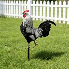 Charmante Acryl Henne Garten Dekoration - Rustikale Weihnachtstier Dekoration, geeignet für Hof und Rasen, Outdoor Statue, lebendiges Design, perfekt für Terrasse, Bauernhof und Garten - Verschiedenfarbig - Übersicht 5