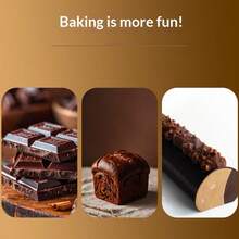 1pc Chocolate Scraper, Cream Scraper, Baking Scraper, Cake Spatula, Pizza/Pancake/Teppanyaki Spatula, Dough Cutter - Black - View 3