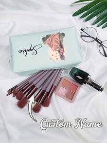 Customized Name Makeup Bag. Personalized Letter Combination Cosmetic Bag. Sanitary Pad Storage Bag. Travel Makeup Bag. Genuine Leather Toiletry Bag. Personalized Storage Bag. Bridesmaid Birth Month Bag, Bridal Shower Gift, Bachelorette Party Favor