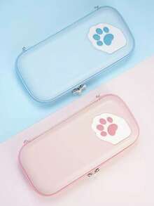 GeekShare Portable Carrying Case Compatible With Switch 2 (2025), Hard Storage Bag With 12 Game Card Slots, Cat Paw Travel Case For Switch 2 Console And Accessories (Pink) - Pink - View 1
