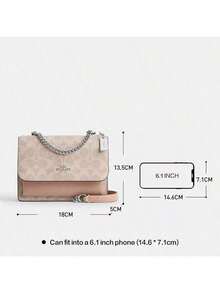 Coach Klare 25 Medium Women's Crossbody Bag, Flap Handbag With Chain Shoulder Strap - Volcanic Gray - View 6