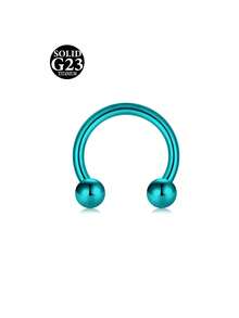 1pc G23 Titanium Horseshoe Nose Ring Hoops For Women, 16G Septum Rings Circular Barbell, Conch Helix Daith Tragus Cartilage Lip Eyebrow Piercing Jewelry 8/10mm - Multicolor - View 39