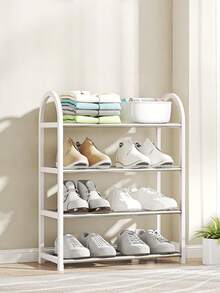 4-Tier X-Shaped Dust-Proof Shoe Rack, Space-Saving, Easy Assembly, Ideal For Home And Kitchen, Suitable For Shoe Storage, Modern Shoe Rack, Shoe Organizer Rack, Living Room Shoe Rack, And Home Decor. Halloween Decoration - Multicolor - View 4