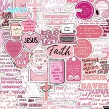 50pcs Pink Stickers DIY Decorative Luggage Guitar Notebook Creative Fun Cartoon Stickers - Multicolor - View 1
