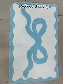 1 件漂亮蝴蝶结浴室垫，可爱少女风格地毯，毛绒柔软人造毛皮地毯，客厅、卧室、衣柜、入口、厨房、床边地毯，耐用防尘