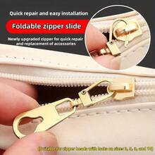 6/10pcs Detachable Metal Zipper Pulls, Universal Repair Tool For Bags/Backpacks/Clothes Zipper Pulls & Pendants - Multicolor - View 4