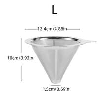 1个不锈钢咖啡过滤器 - 超细网眼，可重复使用，咖啡漏斗，适合家庭和办公室使用，开学季必备 - 彩色 - 查看 18