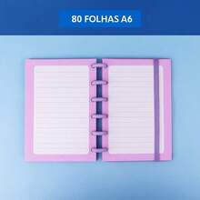 Kit Of 2 Smart Notebooks A5 A6 Hardcover 80 Sheets School/University Diary Planner - 粉色 - 查看 5