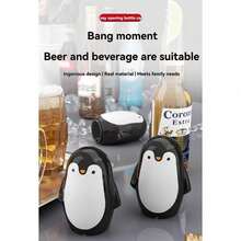 1pc New Penguin Bottle Opener Cartoon Portable Can Opener Beer And Beverage Bottle Opener Home Creative Lid Opener - Black and White - View 8