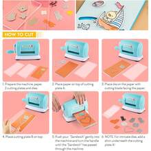 1 Set Blue Die Cutting Machine & 1pc Die Cutting Machine With 2pcs Cutting Pads, Craft Embossing Machine With Foldable Expandable Platform, Paper Cutter