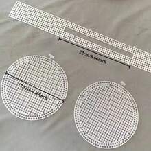 1 pieza Bolsillo interior tejido a mano, Tablero de tejido de plástico, Hacer billeteras DIY, Manualidades - Multicolor - Ver 7