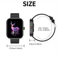 2.01 Inch Full Touch Screen Silicone Strap Smartwatch, Unisex Sports Fitness Tracker With 100+ Sport Modes, Wireless Call, Remote Camera, Music Control, Alarm, Weather Forecast, TFT Display, 180mAh Battery - Suitable Gift For Men, Women, Friends, Lovers, Parents - Gold + Gold Milanese Steel Belt - View 4