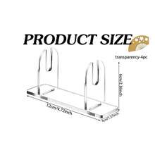 1/2/4pcs Acrylic Folding Fan Display Stand, Transparent Easel-Style Base, Dedicated For Hand Fans, Home Party Decoration Storage, Elegant & Professional, Convenient Storage - Transparent - View 11