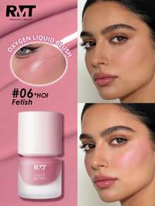 1pc Romantic Makeup RMT: Liquid Blush - High Color Payoff, Naturally Brightens Complexion, Long-Lasting & Non-Sticky. Lightweight, Smooth Texture, Easy To Apply For Natural Makeup Look, Suitable For Daily Use. Applicable For Cheeks, An Ideal Gift For Mom, Wife, Sister, Girlfriend. - 06 - View 2
