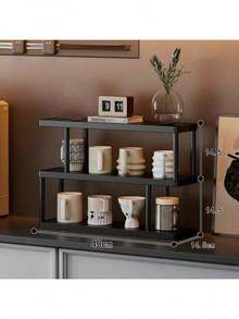 1个桌面收纳架，杯架整理器，适用于办公桌、工作台、水瓶、咖啡杯、茶杯 - 黑色 - 查看 8