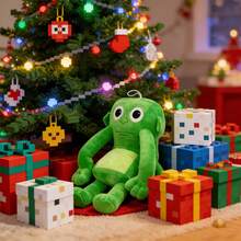 FUNKY STORE Steal A Brainrot Plush Karkerkar Kurkur Collectible Plushie For Birthday Gifts, Expressive Plush Home & Office Desk Décor, Playful Gift Idea., Christmas Plush Gift - 綠色 - 查看 4