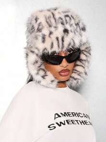 SUMWON WOMEN Luxury Winter Trapper Hat Women Faux Fur Animal Print Russian Style Cap Ear Flap Cold Weather Headwear Fashion Statement Piece - Nhiều màu - Xem 1