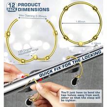 Shower Curtain Rings - 黑色 - 查看 4