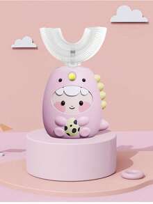 1支儿童U型电动牙刷，配1个刷头（电池容量：150mAh），5种模式，自动360°清洁，轻柔震动，卡通恐龙图案，IPX7级防水设计，让沐浴时光充满乐趣，同时保护牙龈，是圣诞节的理想礼物。 - 彩色 - 查看 13