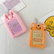 1pcs  Cute Bear, Rabbit And Tiger Transparent Card Holder Multifunctional ID Card Storage Card Holder With Transparent Display Window Suitable For Campus Card/Meal Card/Bus Card/Employee Card - 彩色 - 查看 3