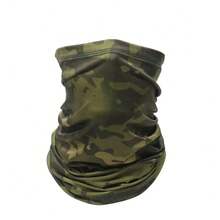 4-Season Tactical Scarf Camouflage Breathable For Cycling Hunting, Summer Running Hiking Skiing Neck Gaiter, Men's New Full Face Protection Warm Neck Warmer Balaclava, Windproof Mask, Hiking Scarf, Full Face Scarf, Skiing, Cycling, Sun Protection, UV Protection Outdoor Headwear, Sun Protection Cycling Neck Gaiter, Seamless Multifunctional Scarf, Camouflage Neck Gaiter Balaclava - Multicolor - View 3
