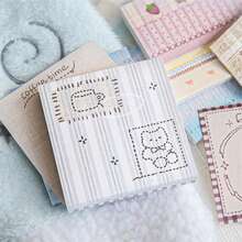 CANDY POETRY 90张/包复古布艺主题剪贴簿纸，无粘性DIY装饰材料，节日礼物，手工拼贴用品，个性化剪贴簿规划，创意学校文具 - 粉色 - 查看 5