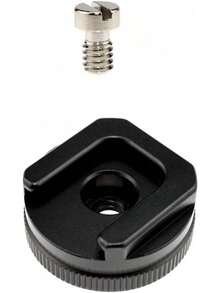 Adaptador de zapata caliente para cámara DSLR con tornillo de montaje de tornillo de trípode  de 1/4 pulgadas para cámaras DSLR, luz intermitente de video - 1 - Ver 5