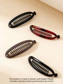 1/2/4 Pcs 4.3 Inch Curly Amber Banana Hair Scrunchies, French Elegant High Crown Hair Clips, Twist Hair Clips, Gifts, Travel, Women Gifts, Hair Accessories, Christmas Stocking Stuffers