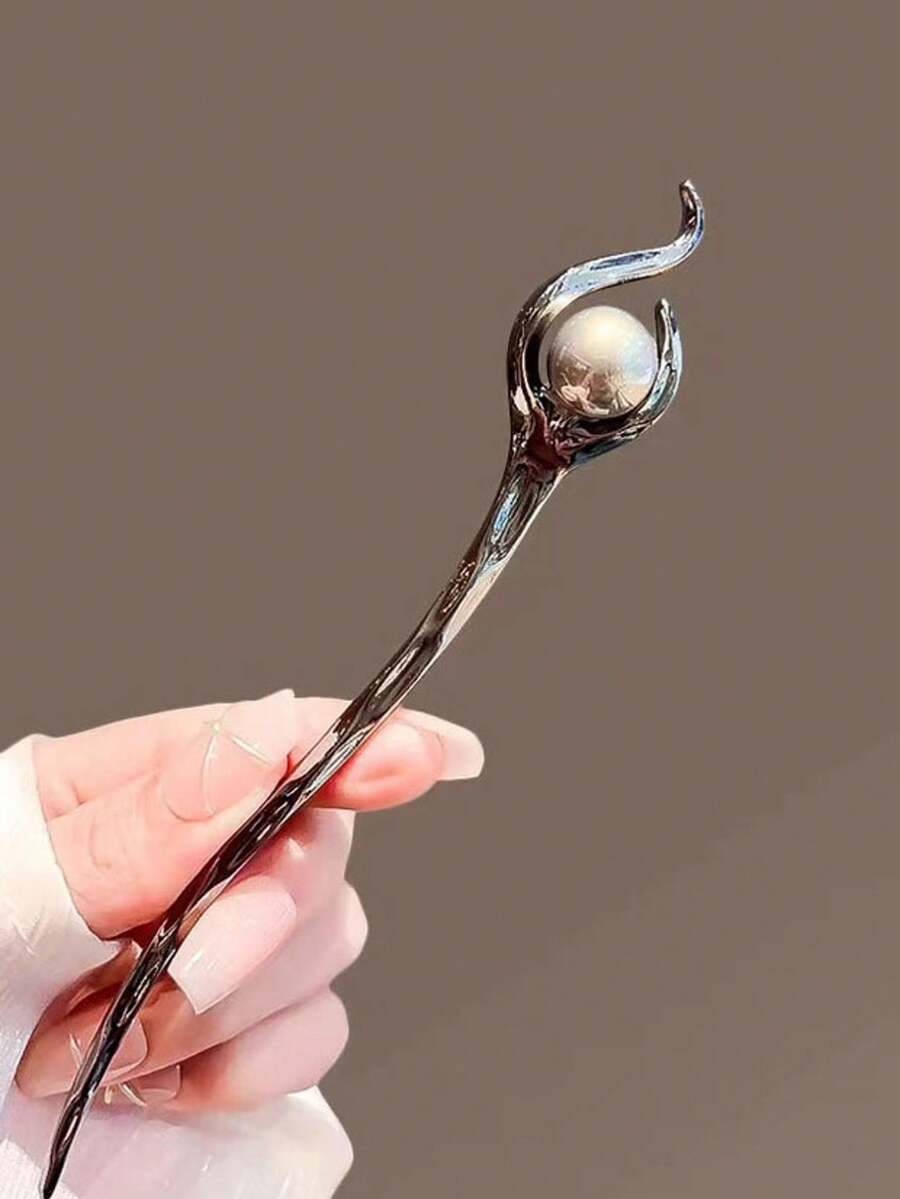 Presilha de cabelo semicircular para coque (1 unidade), acessório minimalista de alta qualidade, novo acessório de moda em estilo chinês, feita de liga de zinco, versátil e resistente à deformação, ideal para fotografia, casamentos, presentes, grampos para cabelo, grampos para penteados, extensão de coque.