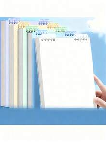 1 Pack/60 Sheets Spiral Notebook, Flip Cover Diary, Grid Memo Pad, Loose-Leaf Notepad, Suitable For Business, Students And Office Supplies - School Supplies - Office Supplies - Back To School Gift - 粉紅色 1 件 - 查看 4