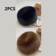 1pc Oversized Faux Fur Flat Top Hat, Warm Mongolian Style Winter Cap With Fur Trim - Hat - View 18