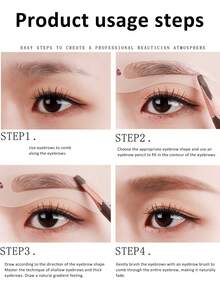 2bags Beginner's Thrush Tool: One Piece Eyebrow Card, Double Eyebrow Card, Symmetric Eyebrow Card, Multi Purpose Size Eyebrow Card Bag Hot Selling Soft Eyebrow Card Thrush Tool Lazy Thrush Auxiliary Artifact Set Of 10 Eyebrow Shapes - Multicolor - View 7