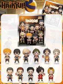 Crunchyroll 1 st Haikyuu!! Officiell 3D-animekaraktärsserie - 1 slumpmässig nyckelring i blindlåda, med karaktärer som Hinata Shoyo, Kageyama Tobio eller andra, lämplig som årsdags- eller alla hjärtans dag-present till mamma, vänner - Multifärgad - Visa 4