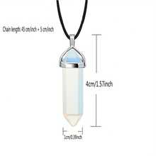 1/5/10pcs Handmade Natural Crystal Hexagonal Pendant With Leather Cord - 9 Color Options, Great For DIY Necklace Jewelry Gifts - Multicolor - View 11