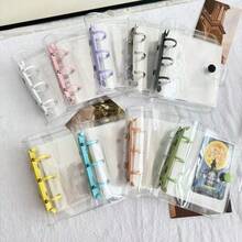 1本A8活页笔记本，明星相册，偶像卡片相册，A8粉色活页文件夹，美甲收纳册，时尚明星魅力计划本 - 彩色 - 查看 2