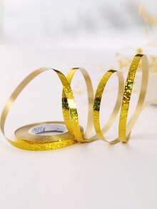 10m Ribbon Coil Balloon Accessories, Shiny Film Valentine's Day, Wedding Decoration Balloon Accessories Tie - Gold - View 3