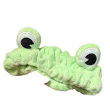 Funny Cartoon Big Eyes Green Love Frog Headband Female Face Wash Cute Plush Frog Headband Face Wash Headband - 水晶超柔青蛙髮帶 - 查看 1